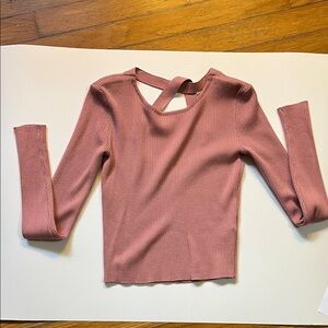 Women's Pink Ribbed Top